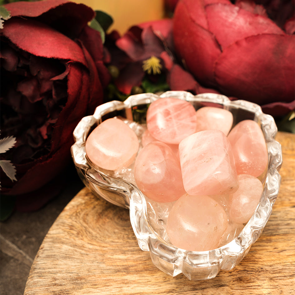 Rose Quartz Crystal Tumbles