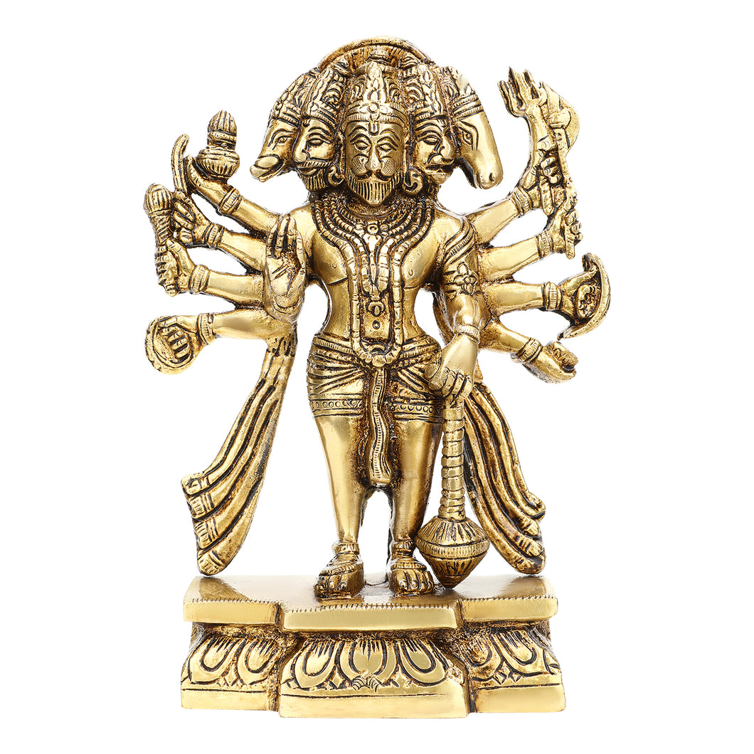 Panchmukhi Hanumanji Brass Statue (L)